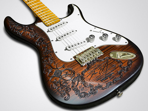 Laser-engraved guitar stock, guitar laser etching services, MA, RI, CT, NH, ME, VT, NY