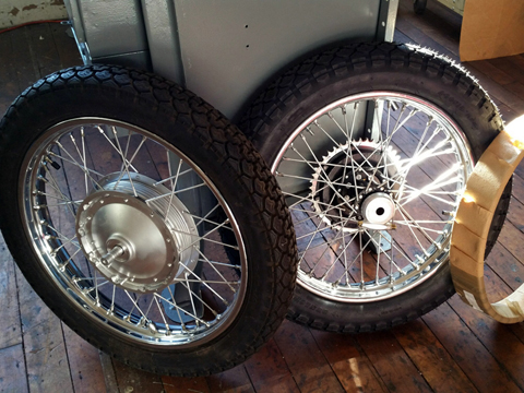 Classic motorcycle wheel rebuilding, motorcycle wheel rebuilds, powder coating motorcycle wheels, MA, RI, CT, NH, ME, VT, NY